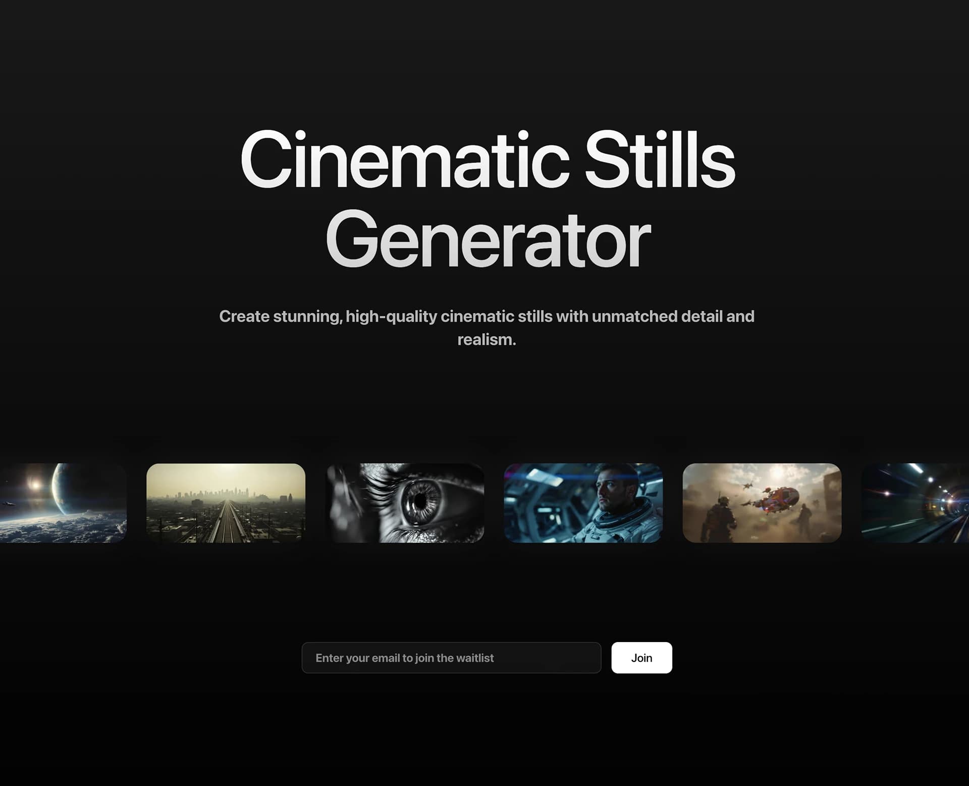 Cinematic Stills Generator gallery