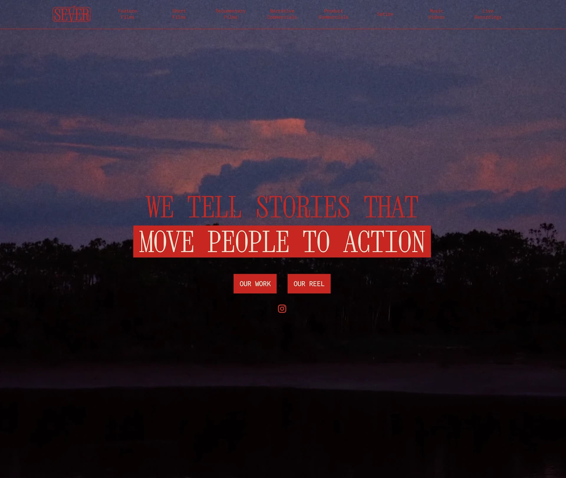 Sever Films homepage